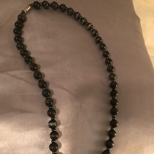 Vintage Tiger Eye Necklace with gold twist clasp